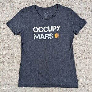 SpaceX Occupy Mars T-Shirt Womens XL Charcoal Gray Official Elon Musk Tee